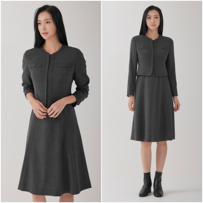 지센 이월상품 부산점 레이어드 플레어 원피스 LFOPOA94 1컬러