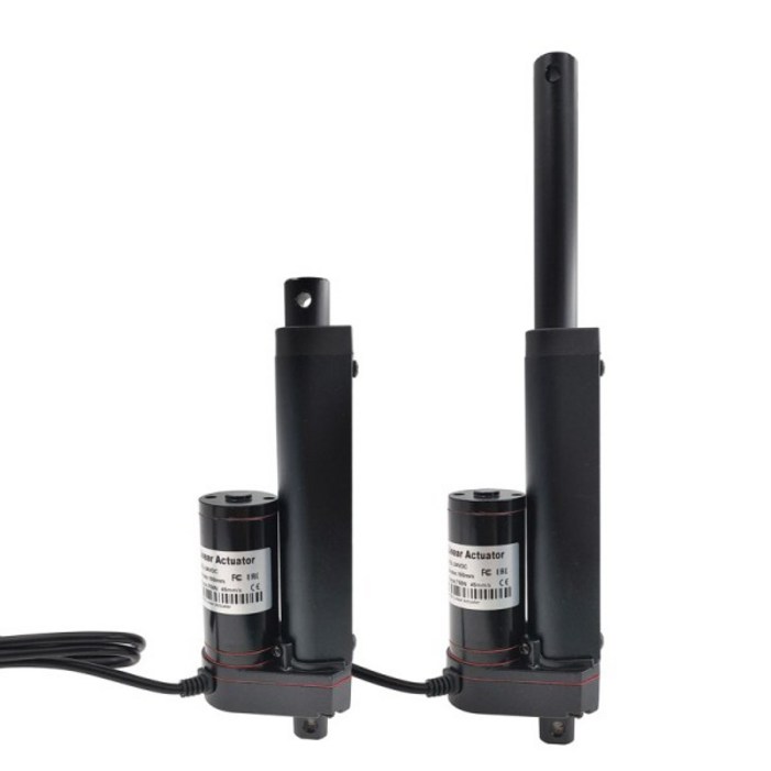 50mm 선형 액추에이터 DC 12V 모터 100300500700100012001500N 스트로크 전기 검정색