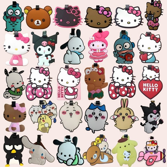 펀모먼트 212종 산리오 헬로키티 네임택 러기지택 여행 가방 캐리어 이름표 캐릭터