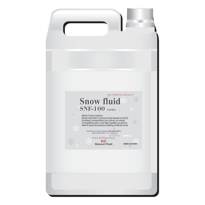 국내생산 SNF-100 스노우액 스노우용액 KIC 스노우머신 인공눈 Fake Snow 눈송이 snow flake 5.2L