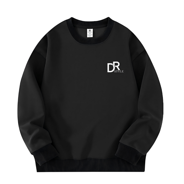 STYLE DR 남녀공용 오버핏 레터링 라운드넥 봄 가을 긴팔 맨투맨