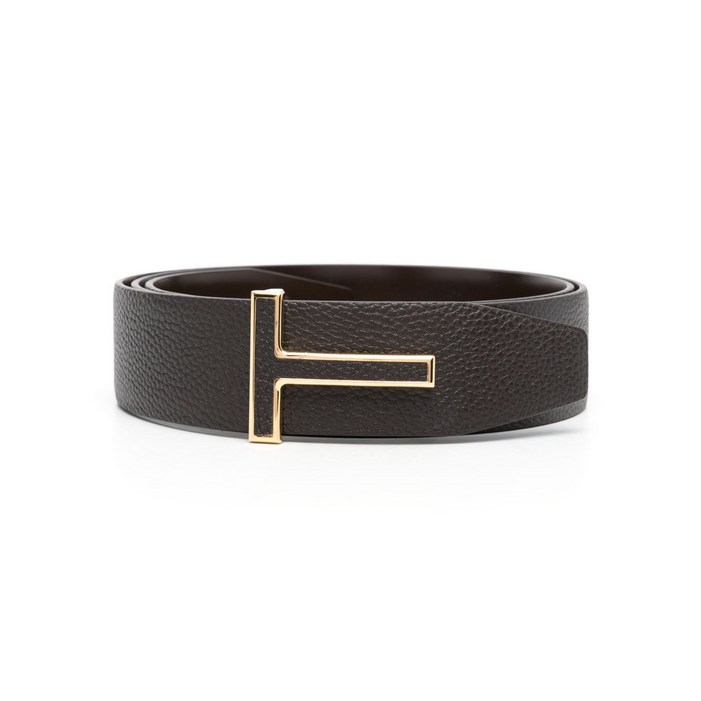 톰포드 로고 버클 가죽 벨트