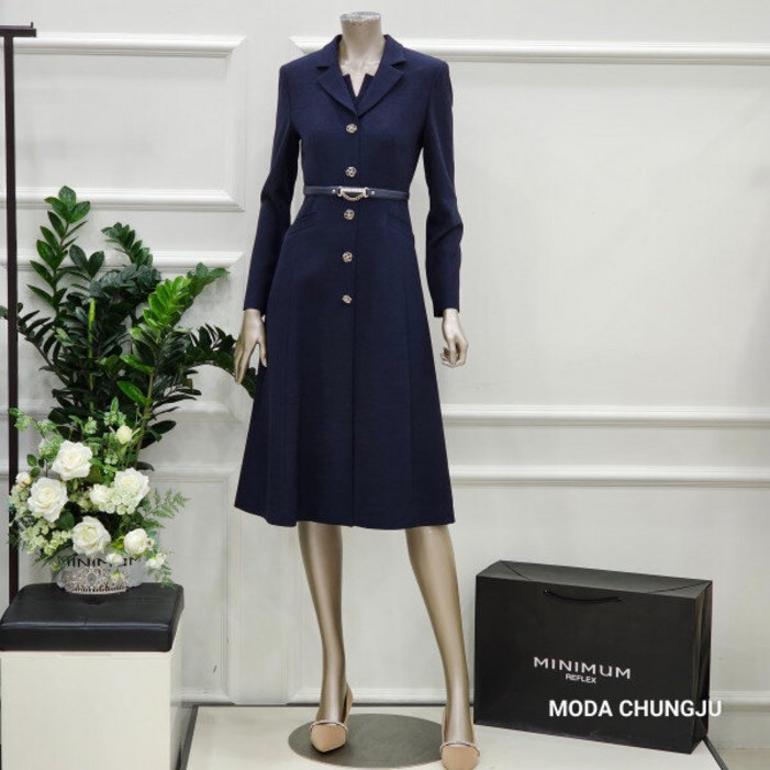 미니멈 MD 카라넥 레이어드 플레어  원피스 MD MWBAWO3160 MCJ