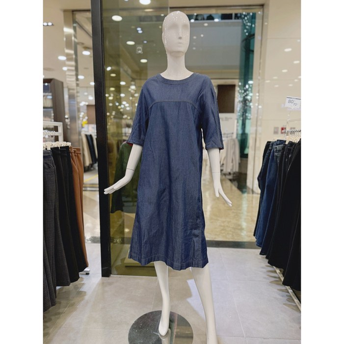 크로커다일레이디 데님 라운드 원피스 OHDMOP106