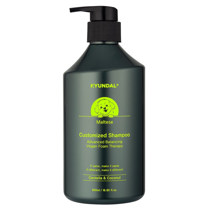 견달 말티즈 전용 어드밴스드 밸런싱 커스터마이즈드 강아지 천연 저자극 애견 샴푸 린스 겸용, 1개, 500ml