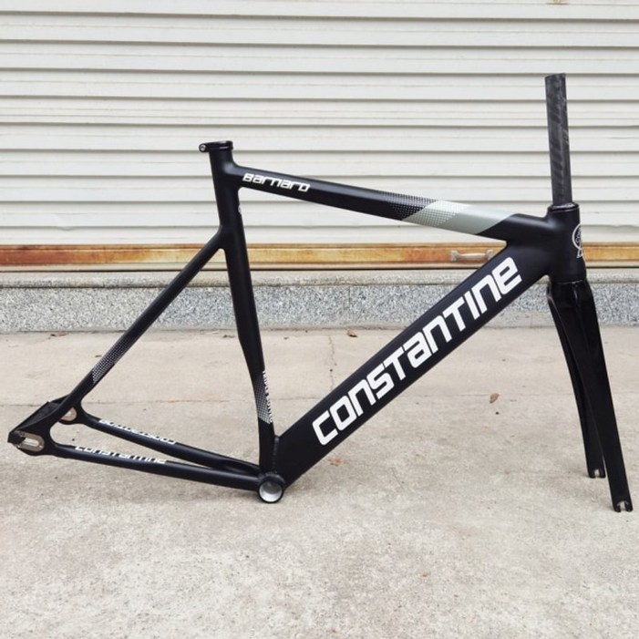 Constantine 6061-T6 알루미늄 고정 기어 자전거 프레임 세트 카본 포크에는 헤드셋 시트 포스트 클램프가 포함됩니다.