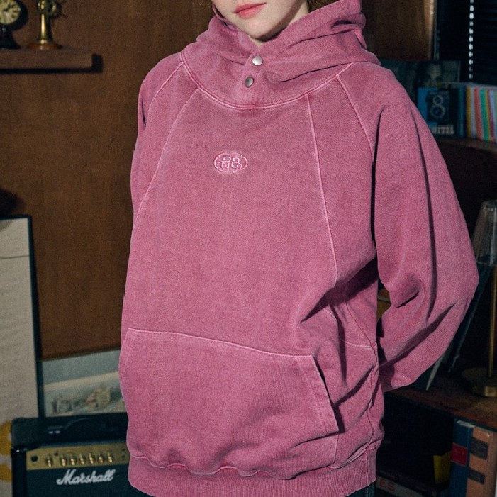 매장정품 꼼파뇨 CPGN CP 피그먼트 스냅 후드티 스모크블랙