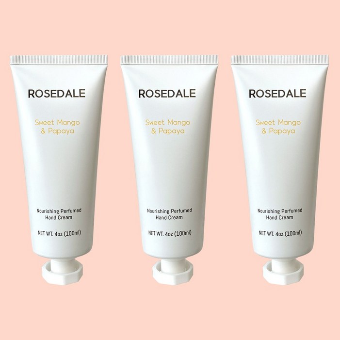 로즈데일 뉴질랜드 대용량 록시땅 핸드크림 망고 파파야, 100ml, 3개
