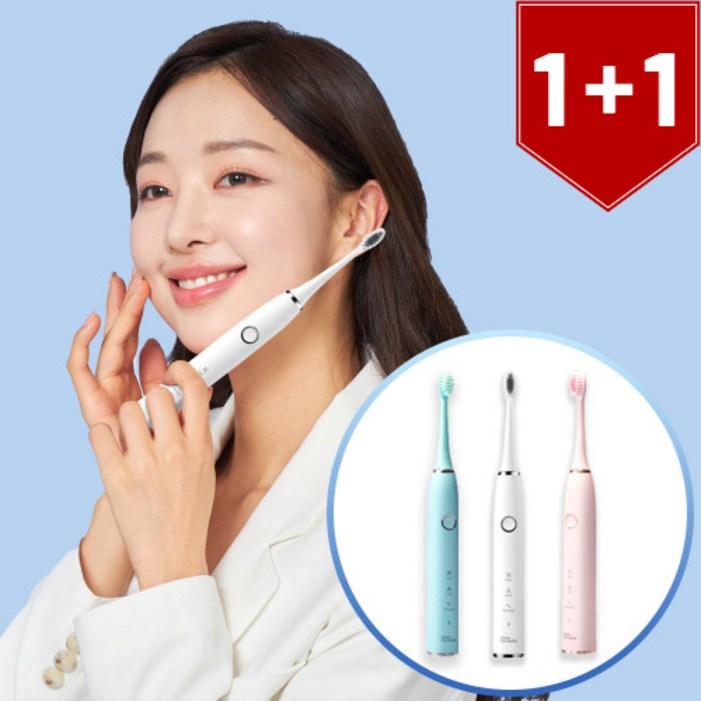 치과약국판매 프로벨 음파전동칫솔 저자극 1년무상AS 칫솔모2개포함, 화이트테라픽 음파칫솔, 화이트, 2개