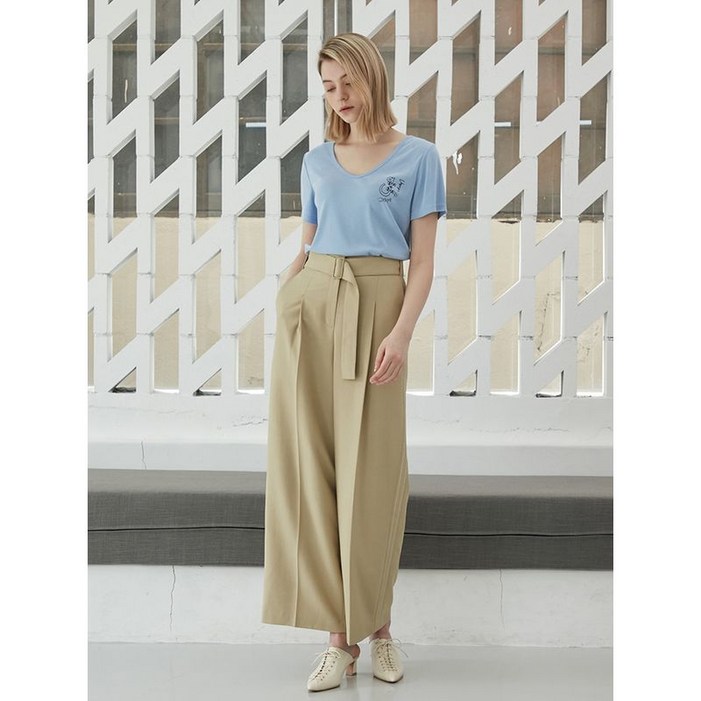 에고이스트 벨티드 핀턱 팬츠 EN2WP463