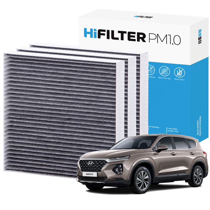 2+1 하이필터 PM1.0 활성탄 자동차 에어컨필터 현대