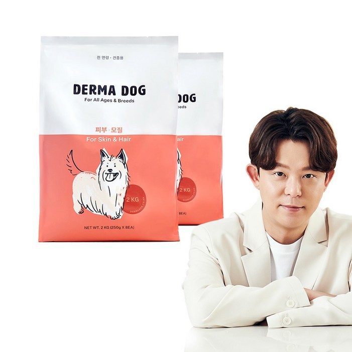 더마도그 애견 눈물자국 피부 모질 기호성좋은 오리 연어 가수분해 강아지 사료 4kg