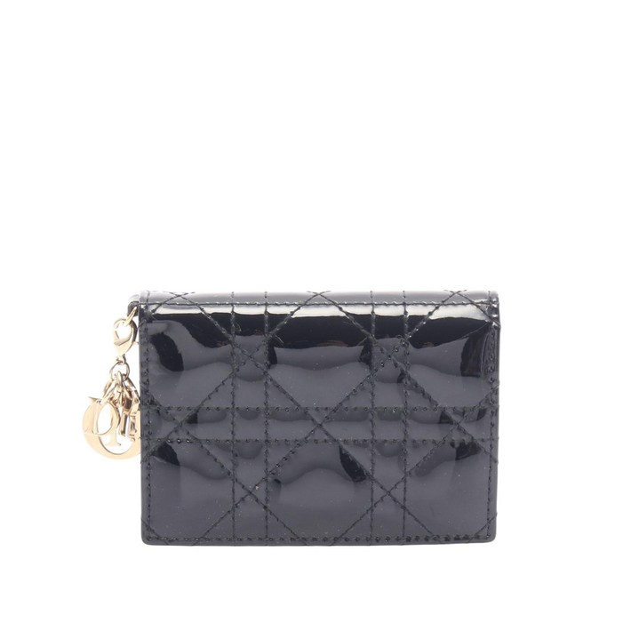 크리스찬 디올 중고 2018 페이턴트 까나쥬 카드홀더