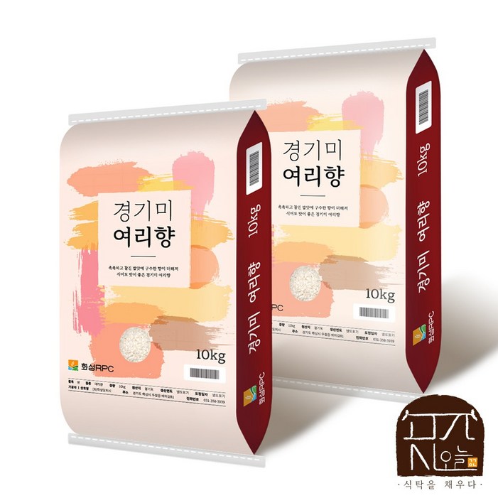 곳간오늘 화성RPC 경기미 여리향 쌀, 10kg, 2개 곳간오늘 화성RPC 경기미 여리향 쌀, 10kg, 2개