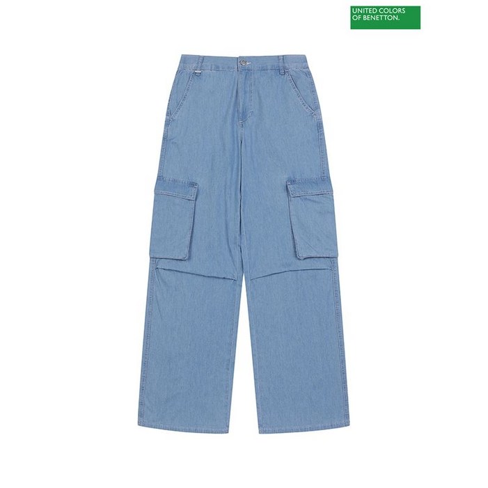 베네통 데님 카고 팬츠 4S 4DHJDF066