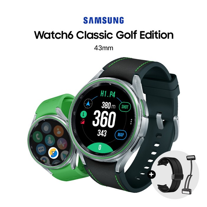 [추가 스트랩 증정] 삼성전자 갤럭시 워치6 클래식 골프에디션 거리측정기 (43mm)_SM-R950N