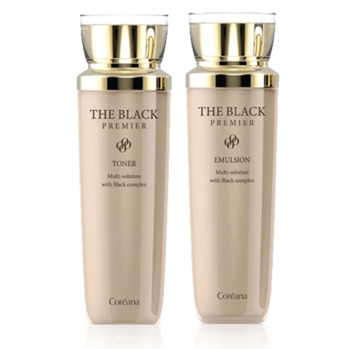 코리아나 더블랙 프리미어 토너 140ml에멀션 140ml, 1세트 코리아나 더블랙 프리미어 토너 140ml에멀션 140ml, 1세트