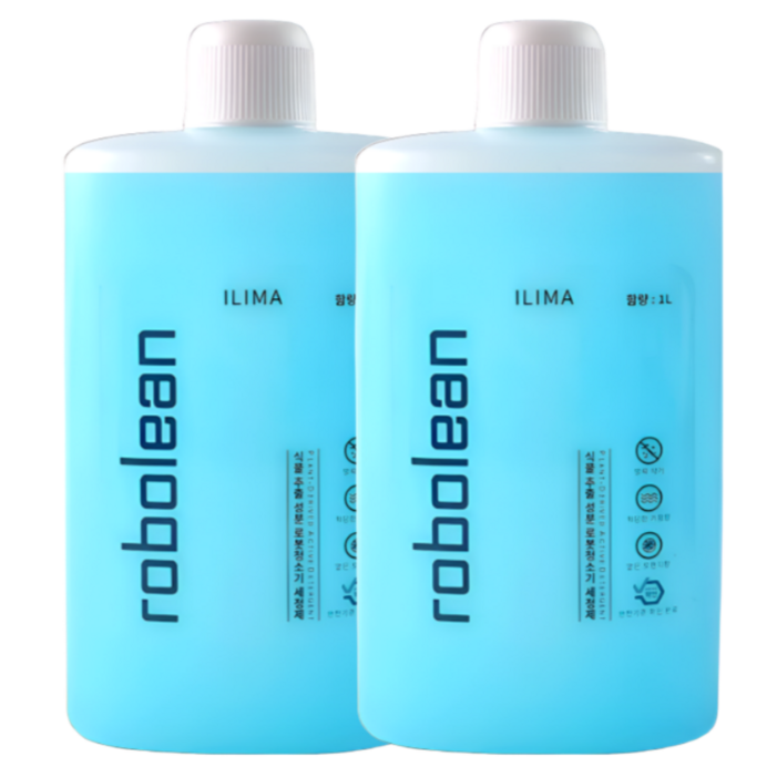 로보린 로보락 전용세제 호환 로봇청소기 세정제 1L 클리너, 2개, 로보린