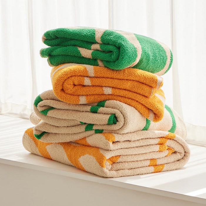 더보드라 카스테라 시트러스 블랭킷 털빠짐없는 무릎담요, 1개, 라임