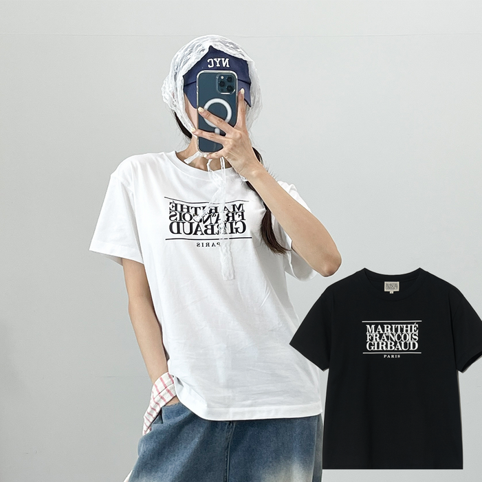 마리떼 프랑소와 저버 남여공용 클래식 로고 데일리 반팔 티셔츠