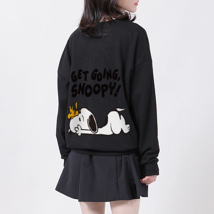 JJ패션라운지 피너츠 정품 남여공용 릴렉스 스누피 귀여운 데일리 오버핏 특양 맨투맨