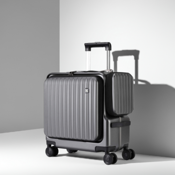 100 폴리카보네이트 포켓 캐리어 기내용 승무원 노트북 여행용 미니 캐리어 46cm18인치