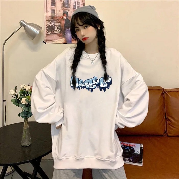 꽃소담 여자 오버핏 맨투맨티 남녀공용 긴팔티셔츠 6컬러  XP1252