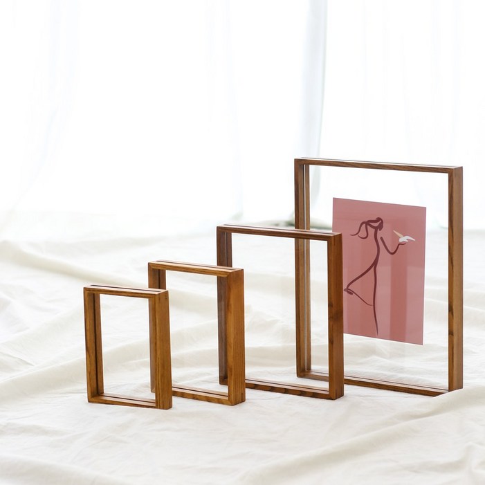 애쉬원목 물푸레나무 사진액자 우드프레임, 1개, ash원목물푸레나무 투명액자