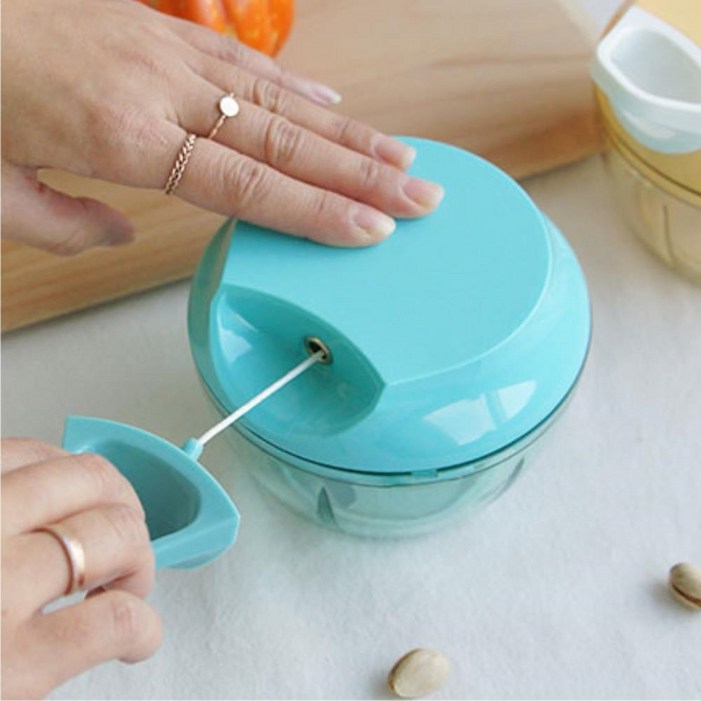 줄달린 스핀 야채다지기 당기는 채소다지기 다짐기 핸드 도구 야채찍는 양파 야채찍기 볶음밥다지기