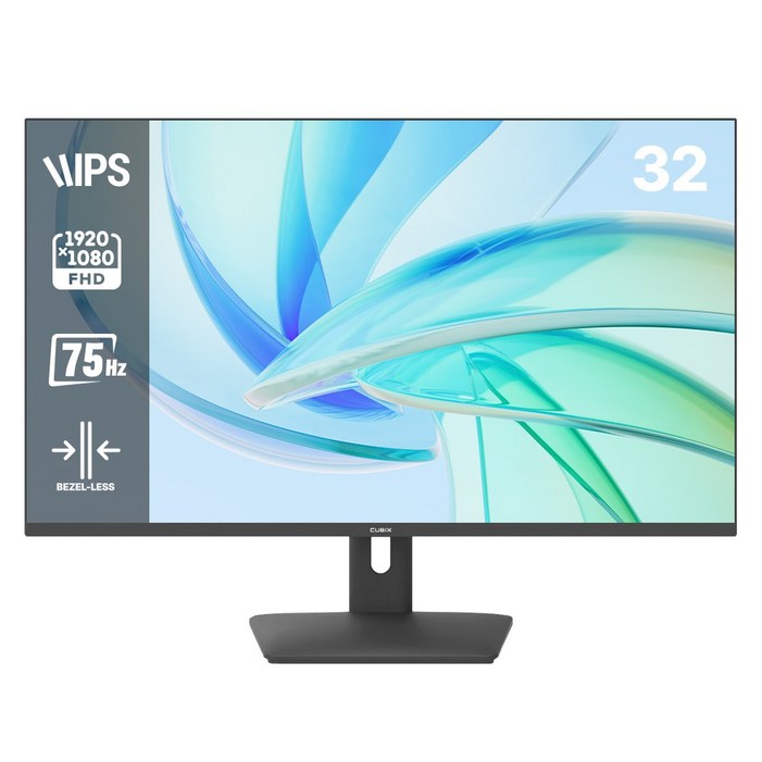 큐빅스 32인치 FHD 모니터 IPS패널 75HZ 게이밍 내장스피커 CX320F75 무결점, 80.58cm, CX320F75 무결점