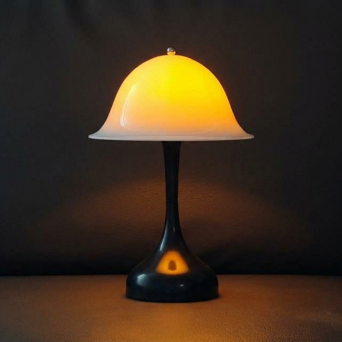 [분위기 탁상등]감성 버섯 스탠드 무선 터치 3단계 색온도 C타입 충전식 침실 인테리어 조명등