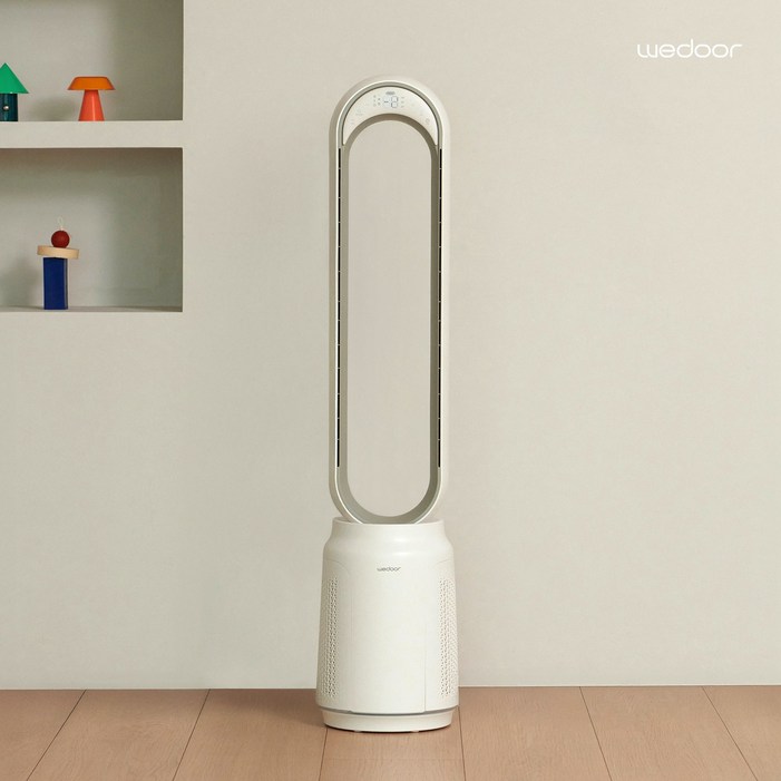 위도어 날개없는 선풍기 공기청정 헤파필터H14 BLDC 무풍 타워형 저소음 퓨어타워, BLDC 무풍 타워형