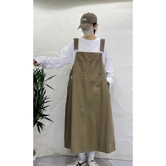 세일  루즈 멜빵 통원피스 체형커버 데일리 통큰 원피스