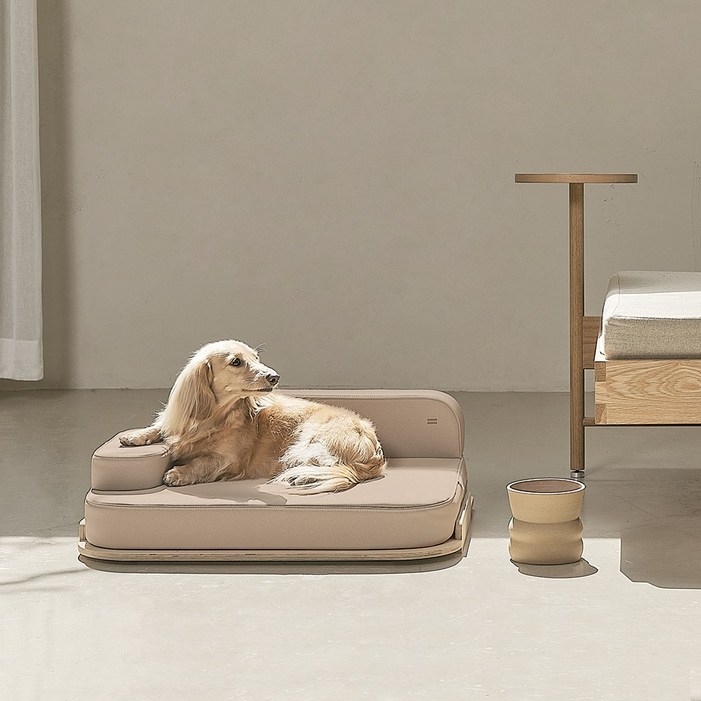 티어라움 쉴라프 강아지 쇼파 침대 쿠션 Schlaf 애견 반려동물 펫 논슬립 방수, 1개, 페블