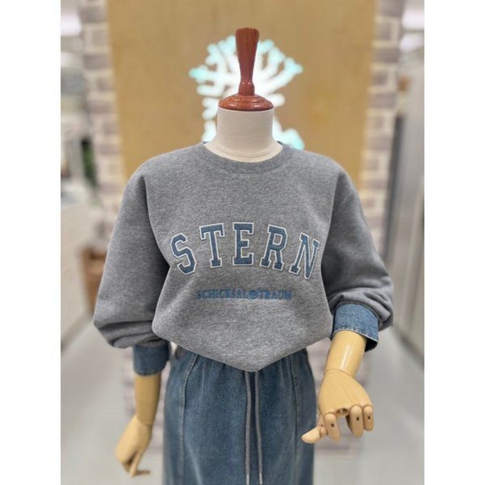 데님 배색 맨투맨티셔츠(LC61E3LT514X) 579794