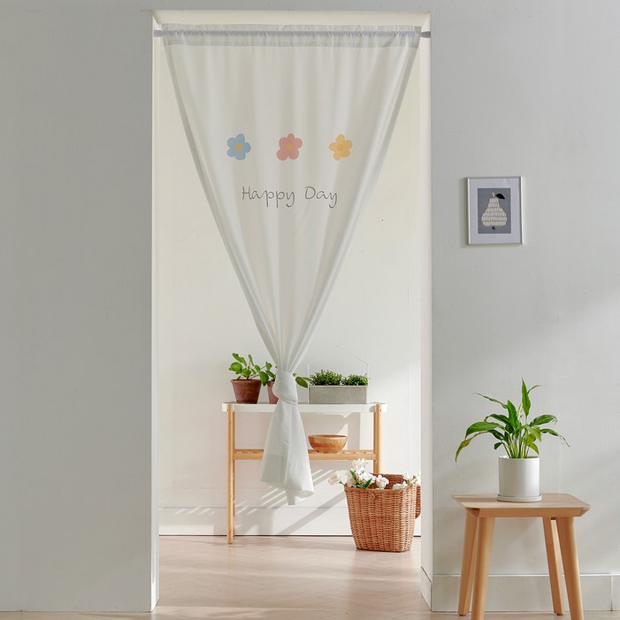 노바 패브릭 가리개  팬트리 다용도 커튼 100x200cm 봉집형, 붙이는 찍찍이형