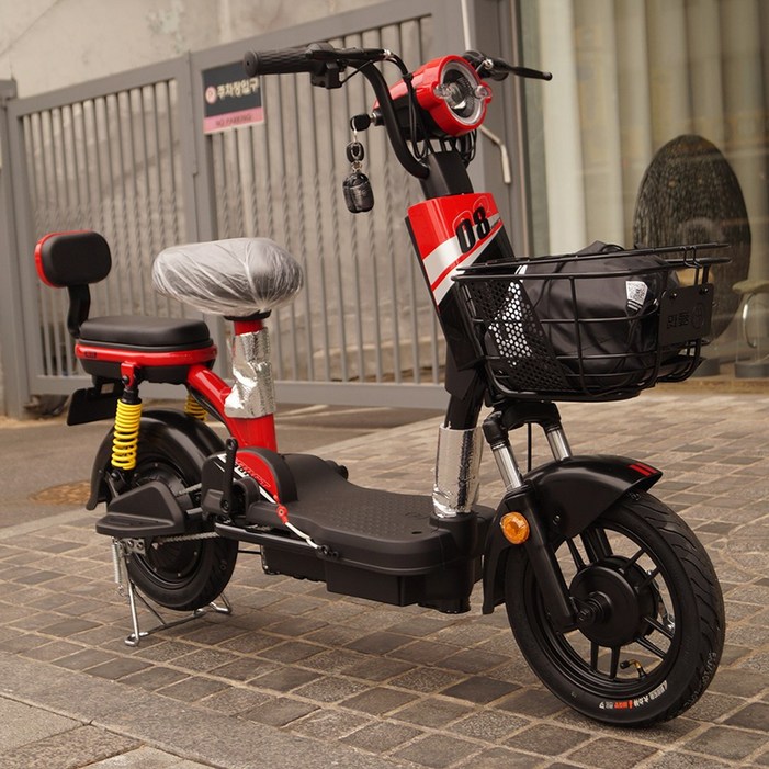 아이마 G6 전기자전거 48V 12Ah 45km 모터 350W, 검정빨강, G6