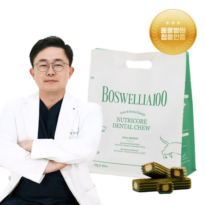 관절덴탈껌닥터뉴트리코어 보스웰리아100 강아지 슬개골 관절염 입냄새 치석제거 가수분해 개껌 30개입, 관절덴탈케어, 540g, 1개 관절덴탈껌닥터뉴트리코어 보스웰리아100 강아지 슬개골 관절염 입냄새 치석제거 가수분해 개껌 30개입, 관절덴탈케어, 540g, 1개