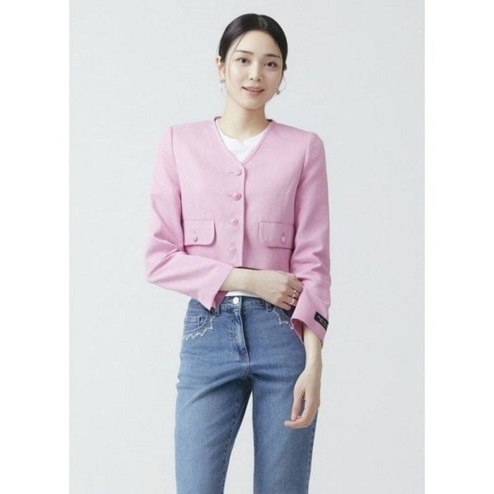 잇미샤 여성 트위드 자켓 브이넥 카라리스 ITO4WJK57A 정장