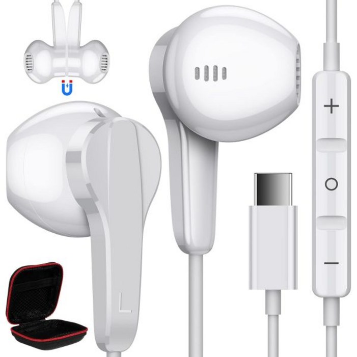 삼성용 USB C 헤드폰 삼성 S22 울트라 S23 FE, 마이크가 있는 타입 이어폰 하이파이 스테레오 볼륨 조절 아이폰 15 프로 맥스 플러스 갤럭시 플립 폴드 5 픽셀 87