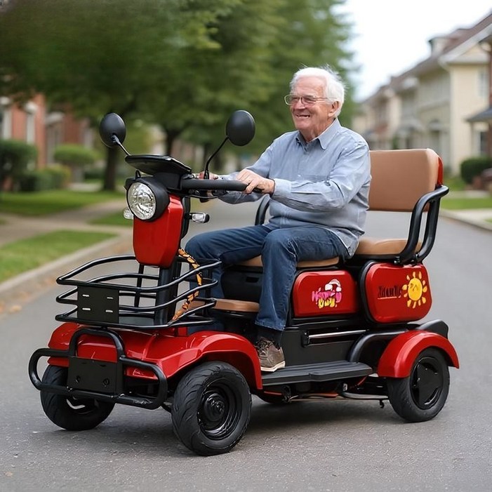전동 사륜차 소형 노인 요양원 장애인 어린이용 전동카 가정용 이동 보조, 4륜차 본체만 48V배터리미포함, 기본 모델명품번