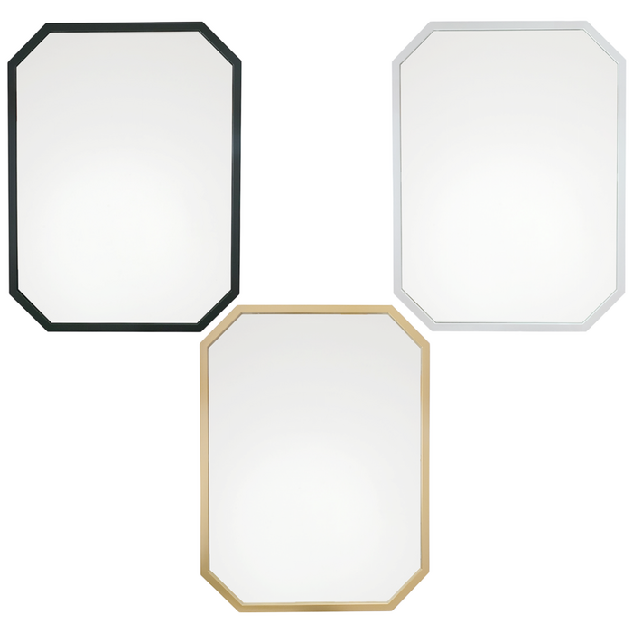 욕실거울 직팔각형거울 트랙 욕실경 거실 화장실 인테리어거울 직팔각, No.1 블랙