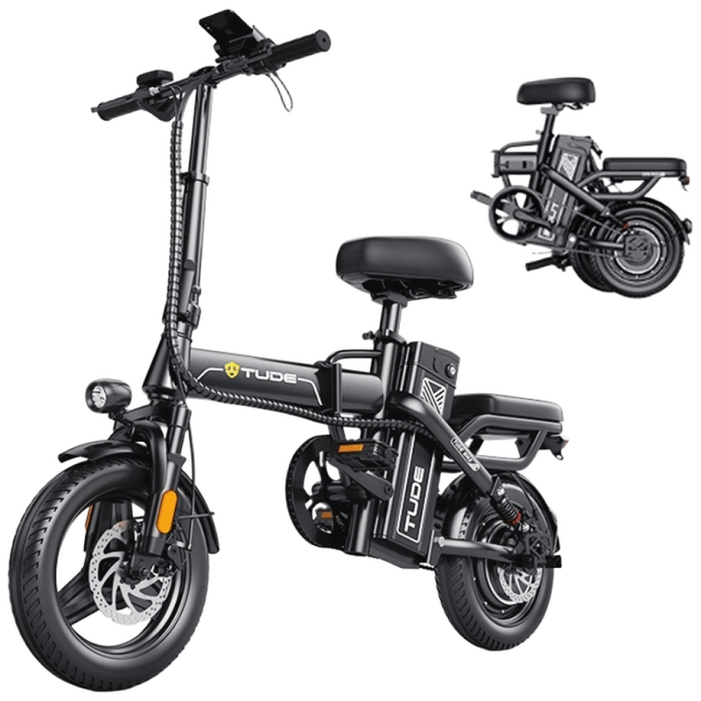 TUDE 접이식 전기 자전거 자토바이 전동 자전거 바이크