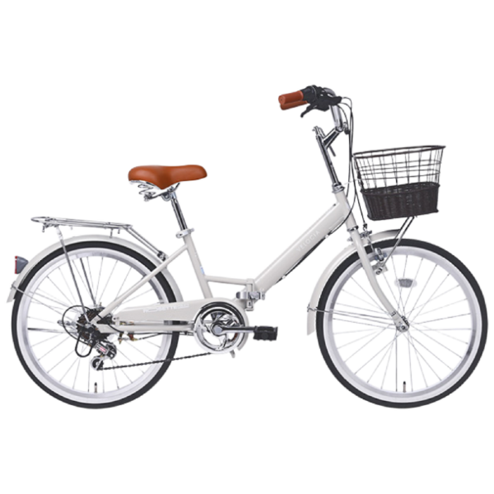 2025 케이투바이크 클래식 접이식 여성용자전거 쉘리FD 22인치 7단, 1개, 150cm, 쉘리FD로제떼 22인치 아이보리 미조립소형공구