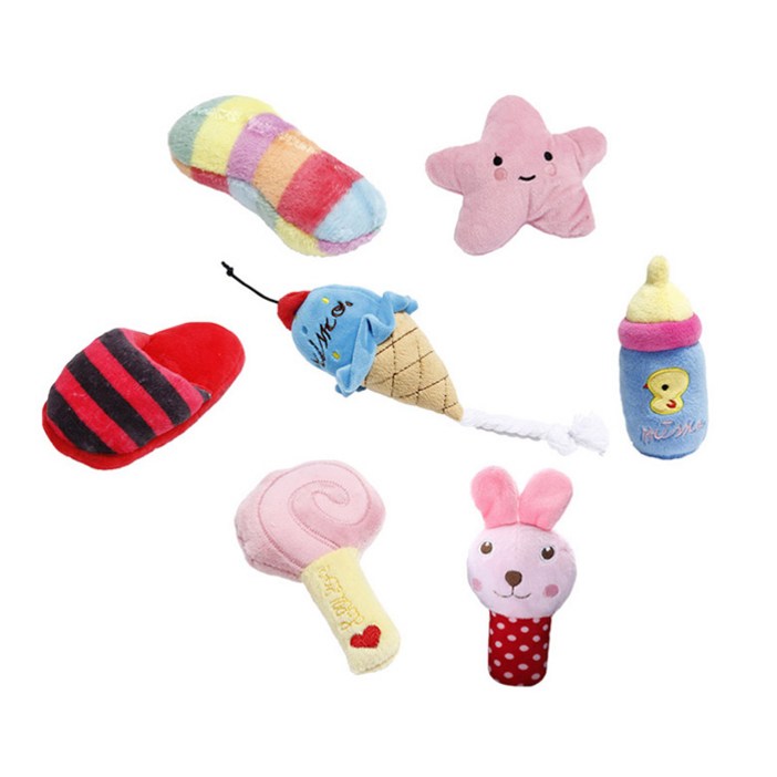 딩동펫 놀이방 인형 강아지 봉제장난감 7종