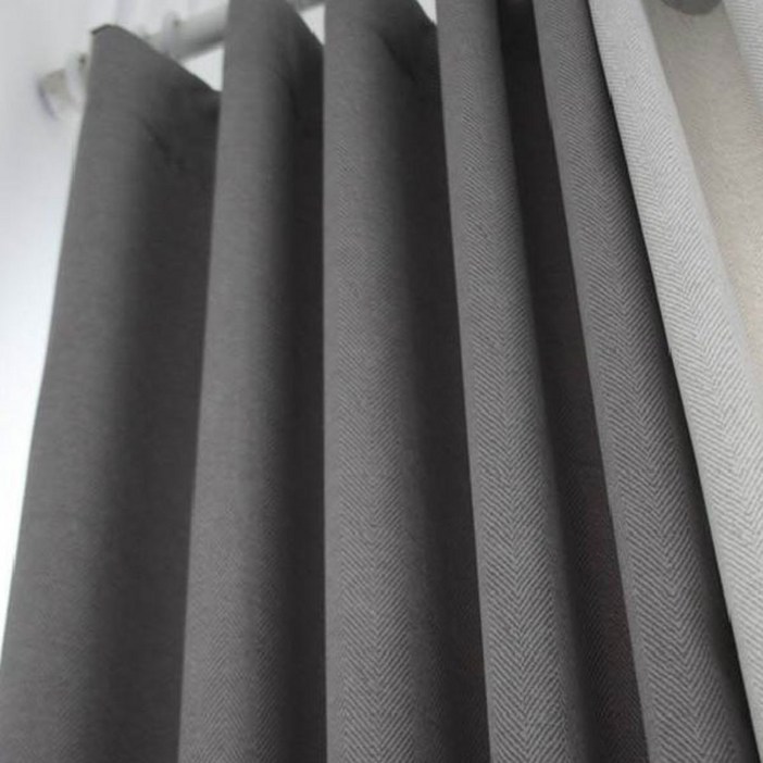 메종텍스타일 헤링본룩 방염커튼