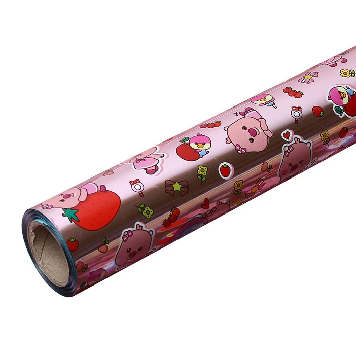 위드 뽀로로 증착롤 포장지 중 37.5cm x 12m, 핑크, 1개