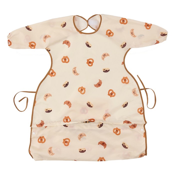 퍼기 유아용 자기주도 이유식 긴팔형 턱받이