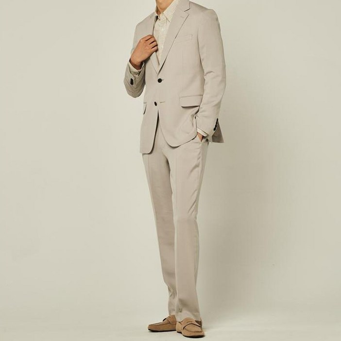 트래드클럽 남성용 베리 베이직 린넨 수트 세트