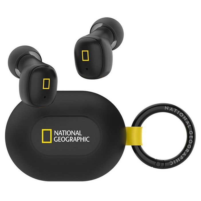 내셔널지오그래픽 무선 블루투스 이어폰 미니, NGMTWEM, 블랙